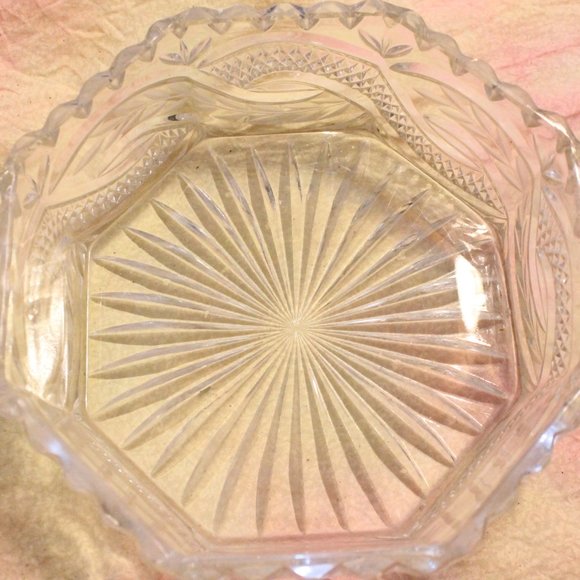 Vintage lead crystal fruit bowl - Picture 3 of 4